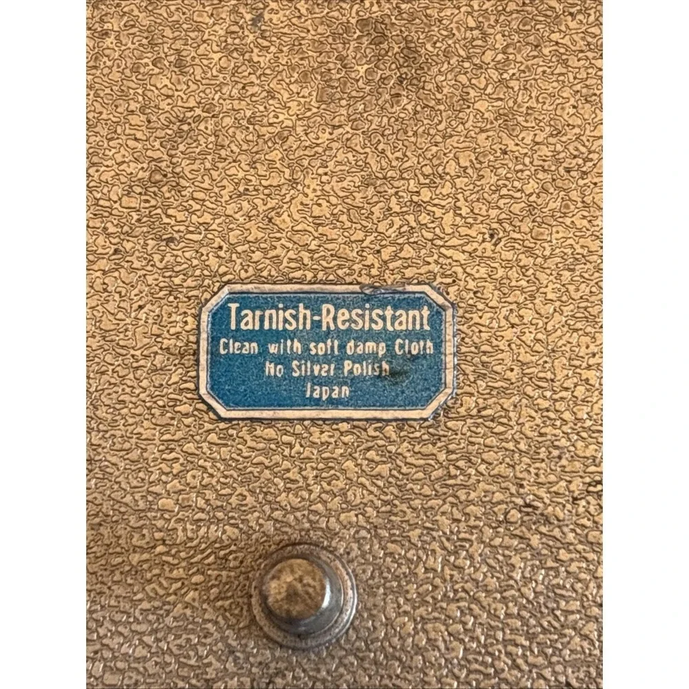 Vintage Duck in Pond SILVER PLATE TARNISH RESISTANT Large Trivet  Japan 10 INCH